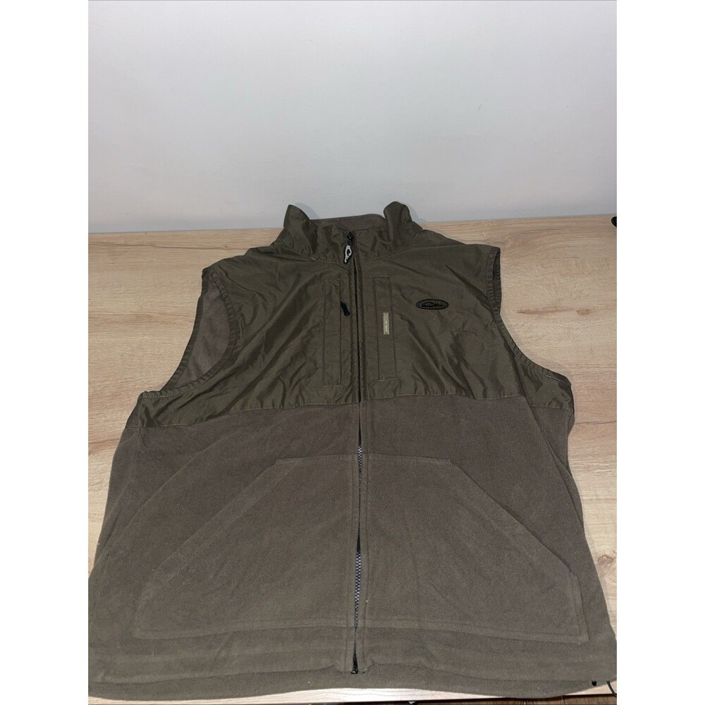 Drake Clothing Co Vest Mens L Olive Fleece Hunting Outdoor Gorpcore Waterfowl